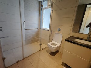 Bathroom in 4 BHK Apartment at Trendset Jayabheri Elevate, Madhapur – for Rent