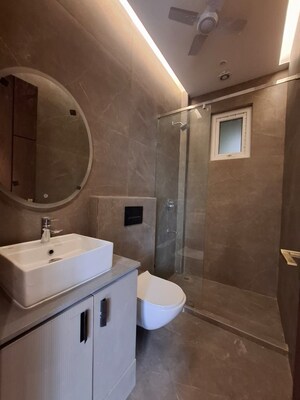 Bathroom in 3 BHK Builder Floor at Chittaranjan Park – for Rent
