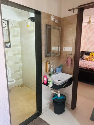 Bathroom in 3 BHK Apartment at J N Adiamville, Tathawade – for Rent