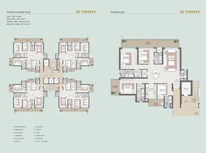 Floor Plan in 4 BHK Apartment at SS Camasa, Sector 90 – for Sale