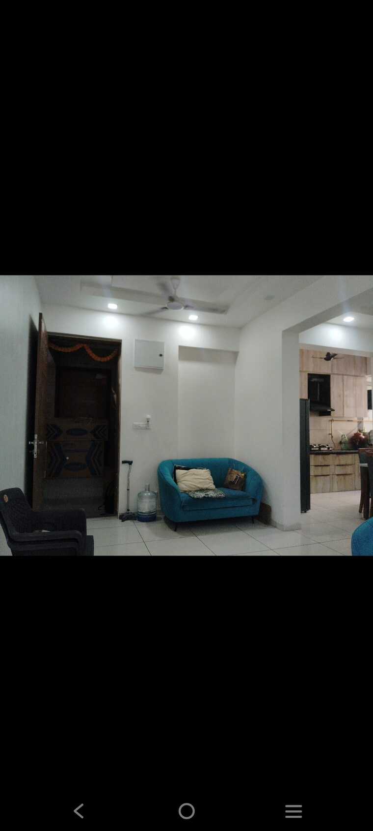 Living Room, goyal-orchid-blues 3 Bedroom 1500 Sq.Ft. Apartment In Shela Ahmedabad 10163655