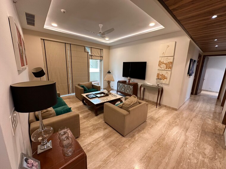 Living Room, ambience-creacions 4 Bedroom 3975 Sq.Ft. Apartment In Sector 22 Gurgaon 10163672
