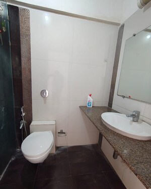 Bathroom in 2 BHK Apartment at Zinnia CHS, Powai – for Rent