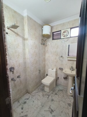 Bathroom in 1 BHK Builder Floor at East Of Kailash – for Rent