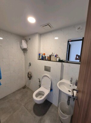 Bathroom in 2 BHK Apartment at Lodha Amara Tower 44, Kolshet Road – for Rent