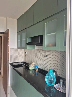 Kitchen in 2 BHK Apartment at Lodha Amara Tower 44, Kolshet Road – for Rent