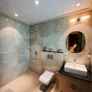 Bathroom in 3 BHK Apartment at Krishna Atlantis Heights, High Ground – for Sale