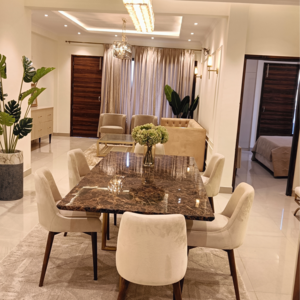 Dining area in 3 BHK Builder Floor at North Mullanpur – for Sale