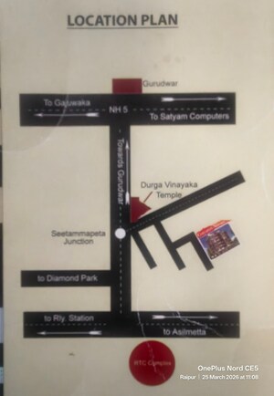 2 BHK Apartment – Map Location View at Gayatri Nivas, Seetamma Peta - for Rent