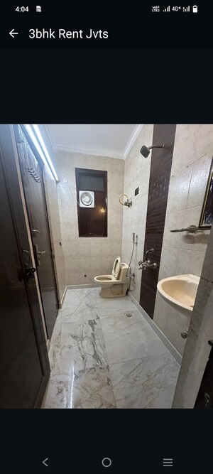 Bathroom in 3 BHK Builder Floor at Chattarpur – for Rent