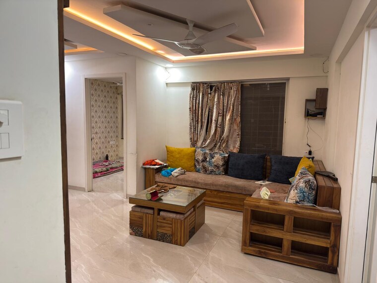 Living Room, malkani-bon-vivant 2.5 Bedroom 1000 Sq.Ft. Apartment In Mundhwa Pune 10187548