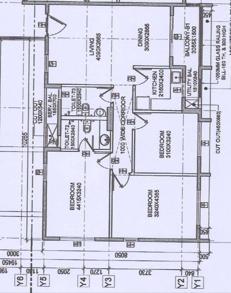 Floor Plan, ambuja-ecospace-residencia 3 Bedroom 1476 Sq.Ft. Apartment In New Town Action Area ii Kolkata 10187670