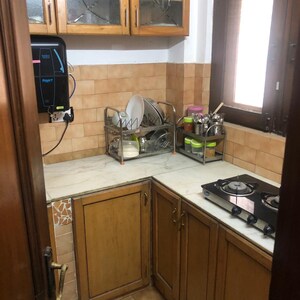 Kitchen in 1 BHK Builder Floor at Kailash Colony – for Rent