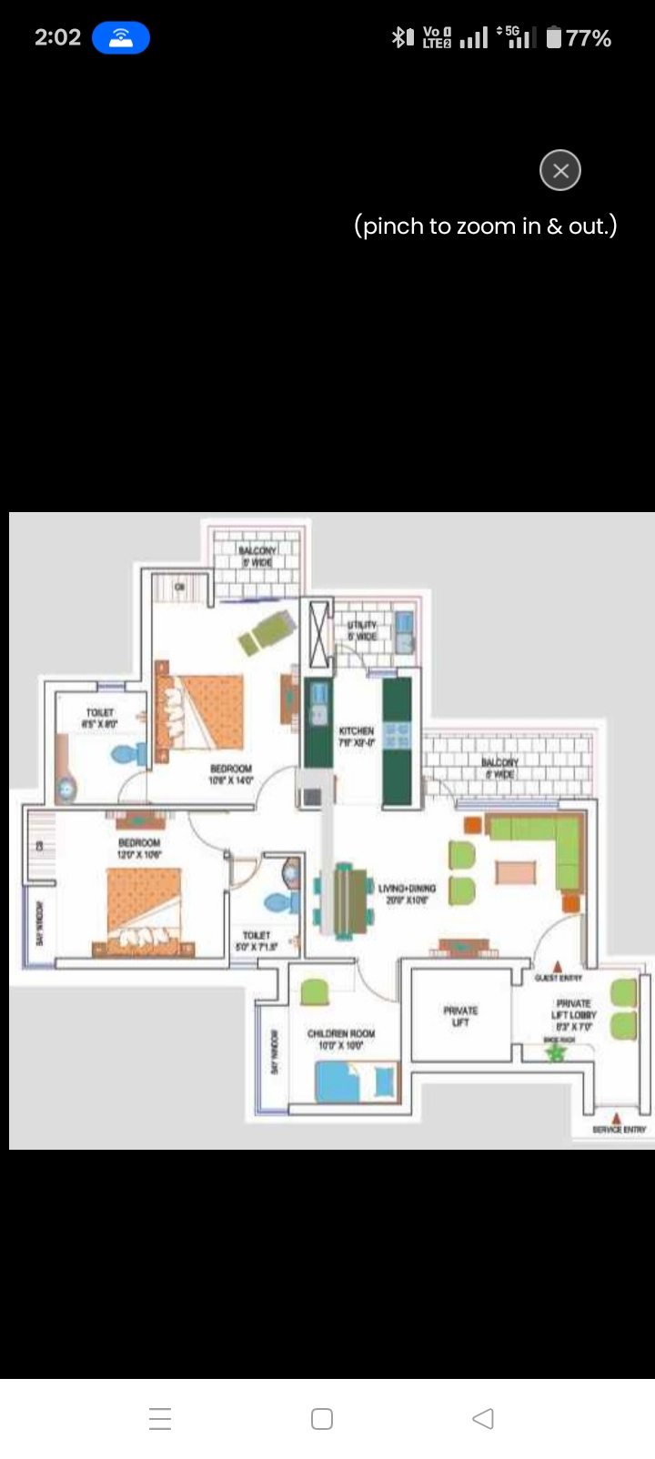 3 BHK 1575 Sq.Ft. Apartment in Amrapali Heartbeat City