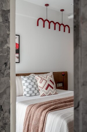 Bedroom in 2 BHK Apartment at Prescon Midtown Bay, Mahim West – for Rent