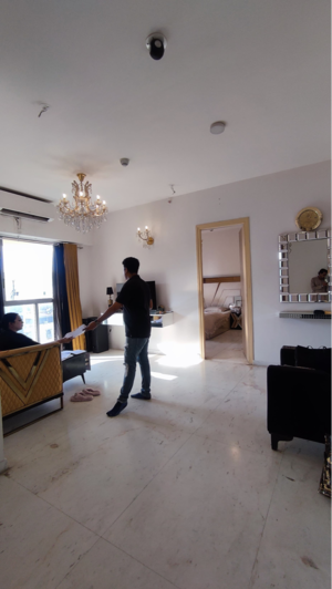 Living Room in 2.5 BHK Apartment at Lodha Bel Air, Jogeshwari West – for Rent