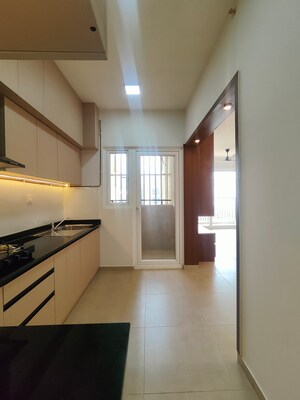 Kitchen in  Apartment at Bhartiya Nikoo Homes Phase 2, Thanisandra Main Road – for Rent