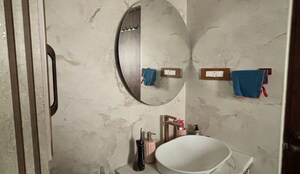 Bathroom in 3 BHK Apartment at Golden Residency, Bellandur – for Rent