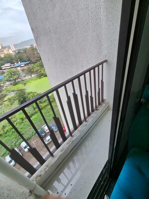 Balcony in 1 BHK Apartment at Dynamic Crest, Shilphata – for Rent