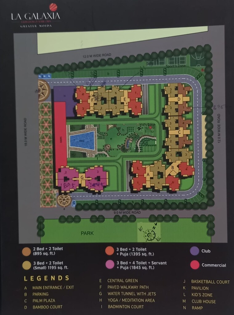 Master Plan, newtech-la-galaxia 3 Bedroom 1395 Sq.Ft. Apartment In Surajpur Greater Noida 10256665