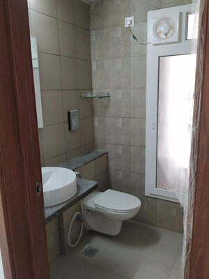 Bathroom in 3 BHK Apartment at LnT Raintree Boulevard, Hebbal – for Rent