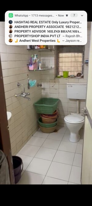 Bathroom in 1 BHK Apartment at Mantra Building, Khar West – for Sale