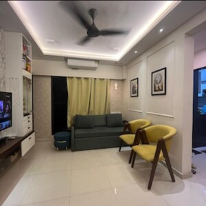 Living Room in 2 BHK Apartment at Oberoi Forestville, Kolshet Road – for Sale