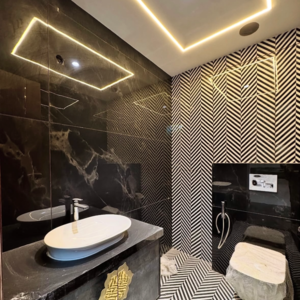 Attached Bathroom in 4 BHK Builder Floor at New Industrial Township 3 – for Rent