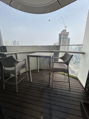 Balcony in 3 BHK Apartment at Omkar 1973, Worli – for Rent