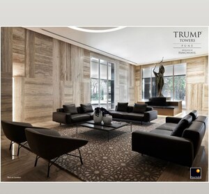 Living Room in 6 BHK Apartment at Panchshil Trump Towers, Kalyani Nagar – for Sale