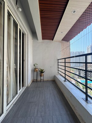 Balcony in 3 BHK Apartment at Lodha Amara, Kolshet Road – for Rent