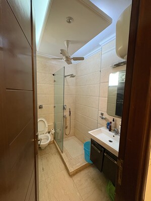 Bathroom in 3 BHK Builder Floor at Greater Kailash I – for Rent