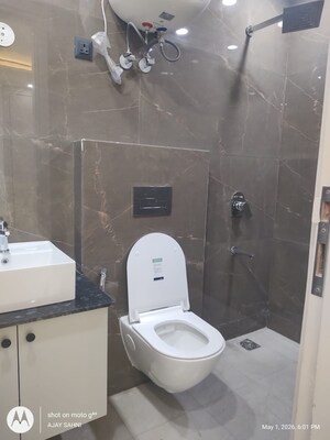 Bathroom in 3 BHK Builder Floor at Freedom Fighters Enclave – for Rent