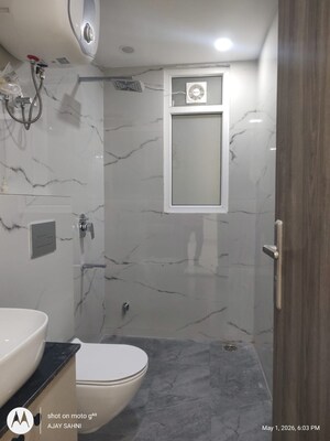 Bathroom in 3 BHK Builder Floor at Freedom Fighters Enclave – for Rent