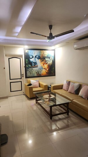 Living Room in 3 BHK Apartment at Uninav Bliss, Raj Nagar Extension – for Rent