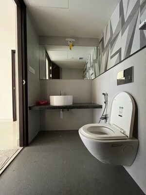 Bathroom in 1 BHK Apartment at Lodha Casa Viva, Majiwada – for Rent