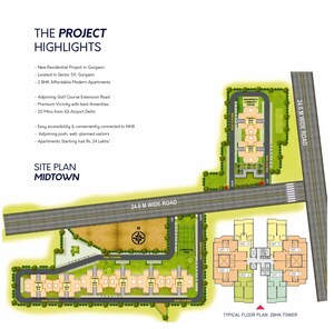 Master Plan in 2 BHK Apartment at Pyramid Midtown, Sector 59 – for Rent