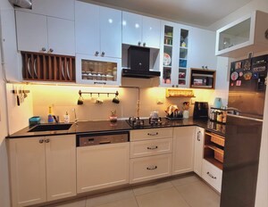 Kitchen in  Apartment at Bhartiya City Nikoo Homes II, Thanisandra Main Road – for Rent