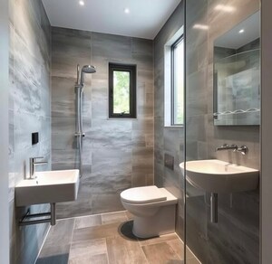 Bathroom in 4 BHK Apartment at DLF Privana South, Sector 76 – for Sale