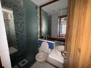 Bathroom in 3 BHK Apartment at DB Realty Shagun Towers, Goregaon East – for Rent