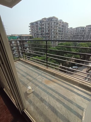 Balcony in 2 BHK Apartment at Mahagun Mansion I and II, Vaibhav Khand – for Rent