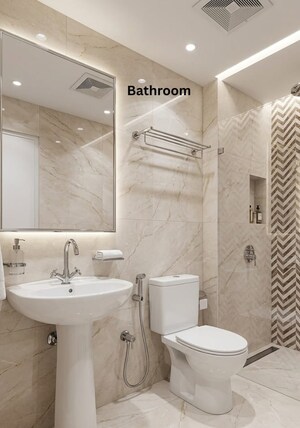 Bathroom in 2 BHK Apartment at Gaur City 7th Avenue, Sector 4 Greater Noida – for Rent