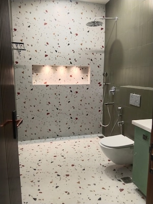 Bathroom in 3 BHK Builder Floor at Defence Colony – for Rent