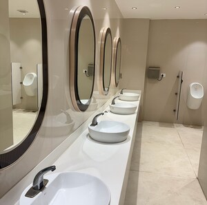 Bathroom in  Co-working Space at Narsinghpur – for Rent