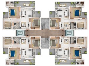 Floor Plan in 3 BHK Apartment at Sector 84 – for Sale