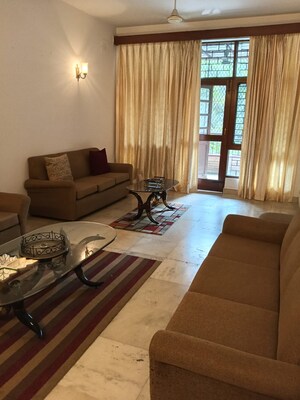 Living Room in 4 BHK Builder Floor at Shanti Niketan – for Rent