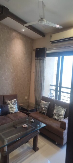 Living Room in 2 BHK Apartment at K Raheja Heights, Malad East – for Rent