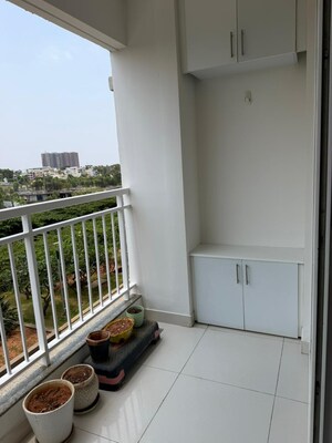 Balcony in 2 BHK Apartment at Puravankara Palm Beach, Hennur – for Rent