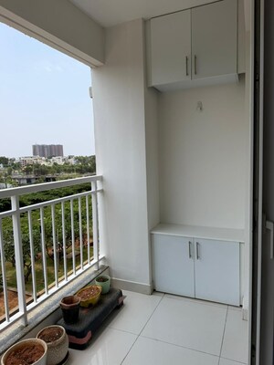 Balcony in 2 BHK Apartment at Puravankara Palm Beach, Hennur – for Rent