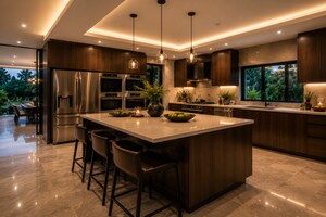 Kitchen in 3 BHK Villa at Kechery – for Sale